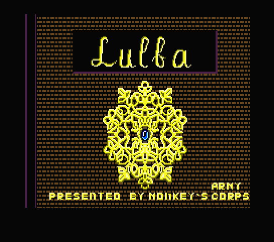 Title screen for the new English patch for Sorcerer Lulba 