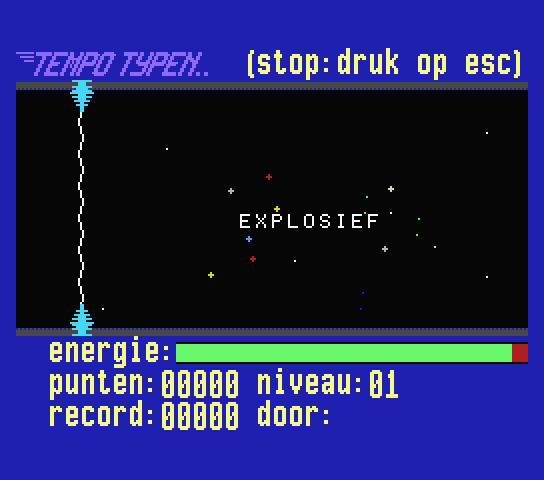 Game of the original Dutch version of Tempo Typen)