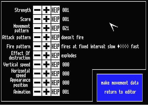 Enemy parameter screen in the new English patch for Yoshida Konzern Enemy parameter screen in the new English patch for Yoshida Konzern