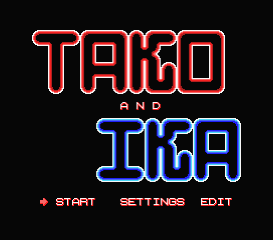 Title screen for the original Japanese version of Tako and Ika 3
