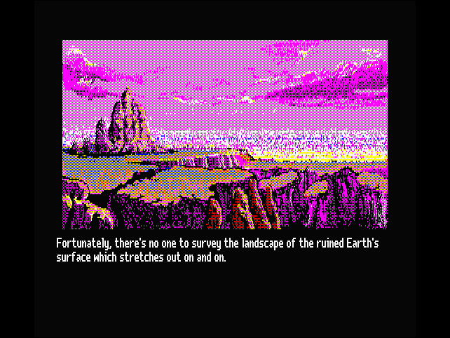 Intro screen 1 in English Intro screen 1 in English