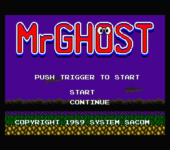 Alternative title screen for the new English patch for Mr. Ghost Alternative title screen for the new English patch for Mr. Ghost