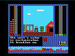 Conversation at the well for the new English patch for Romancia MSX2 Conversation at the well for the new English patch for Romancia MSX2