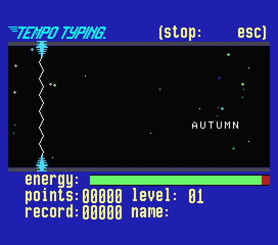 Game of the new English version of Tempo Typing Game of the new English version of Tempo Typing