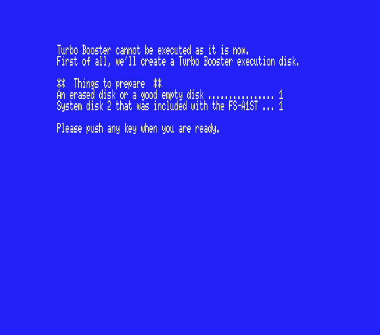 Screenshot for Turbo Booster Master disk English Screenshot for Turbo Booster Master disk English