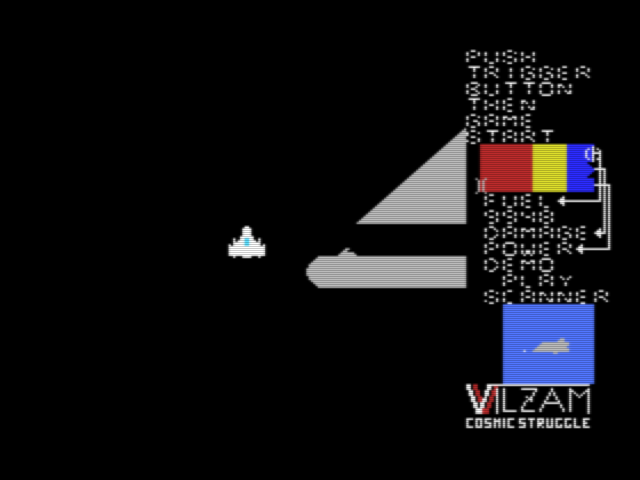 Title screen for the original Japanese version of Vilzam ヴィルザム)