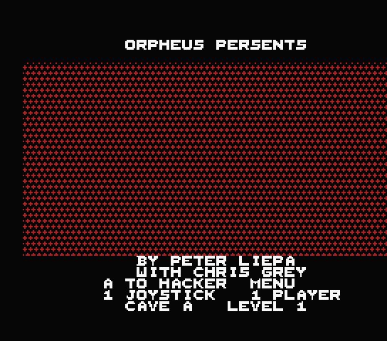 Boulder Dash editor on MSX for CAS version Boulder Dash editor on MSX for CAS version