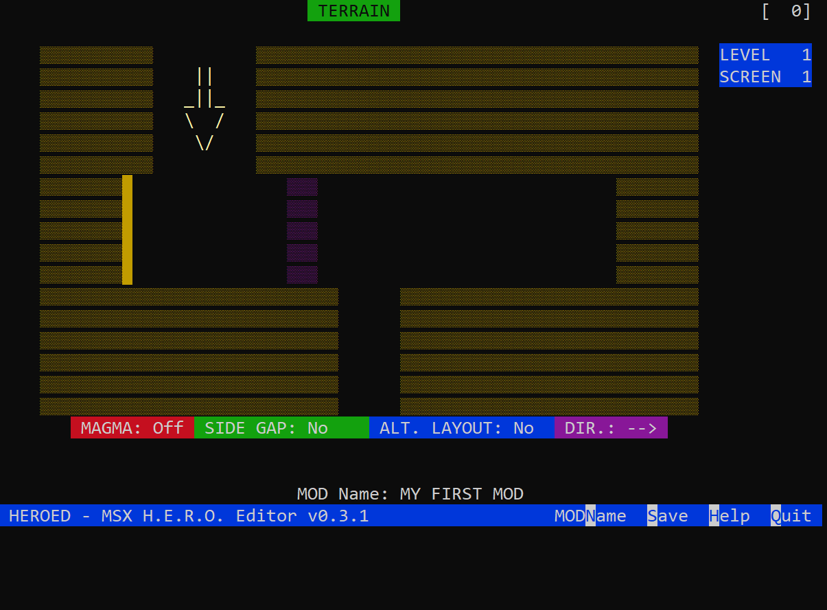 H.E.R.O. editor (ROM version)