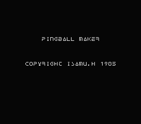 Pinball Maker ピンボールメーカー a.k.a. Ball blitz, Pingball Maker