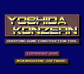 Shoot'em up Game editor Yoshida Konzern