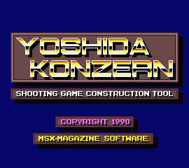 Shoot'em up Game editor Yoshida Konzern Shoot'em up Game editor Yoshida Konzern